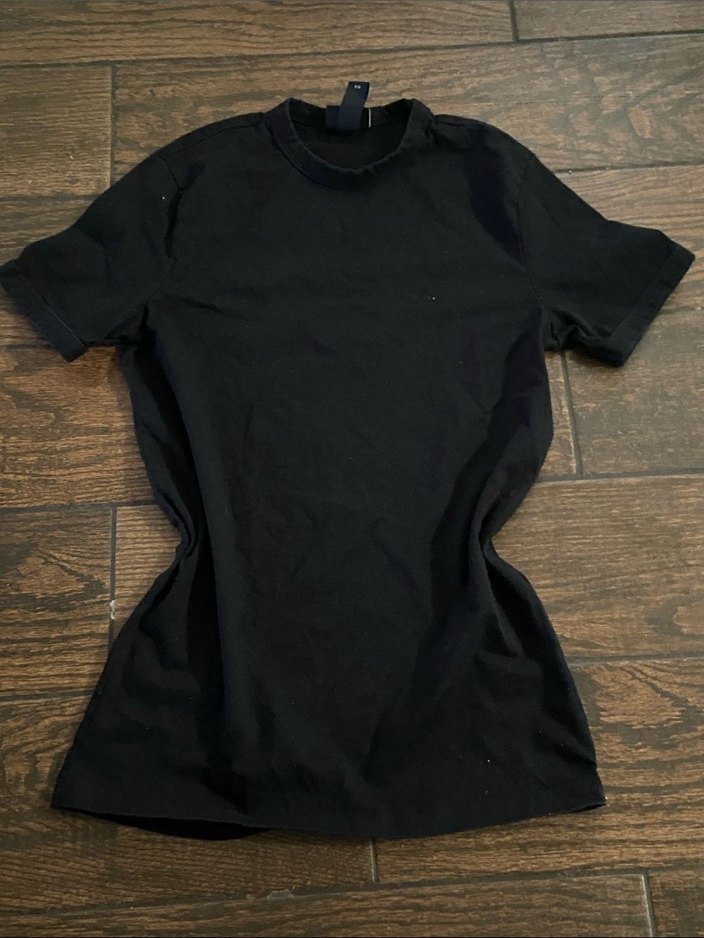 H&M Slim Fit Coupe Etroite Black Short Sleeve Crewneck Tee Size S